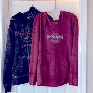 Hard Rock Hotel Sweatshirt/Zip-Up Bundle